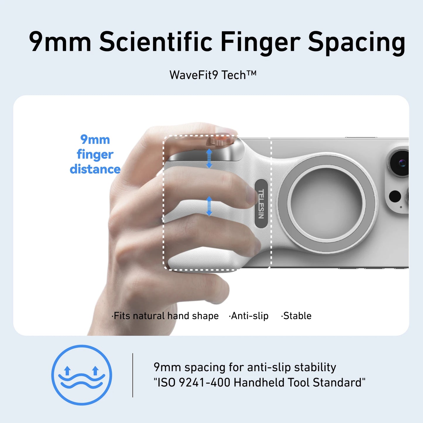 TELESIN Phone Camera Shoot Hand Grip Magnetic Smart Phone Holder Shooting Aid Remote Control Handle