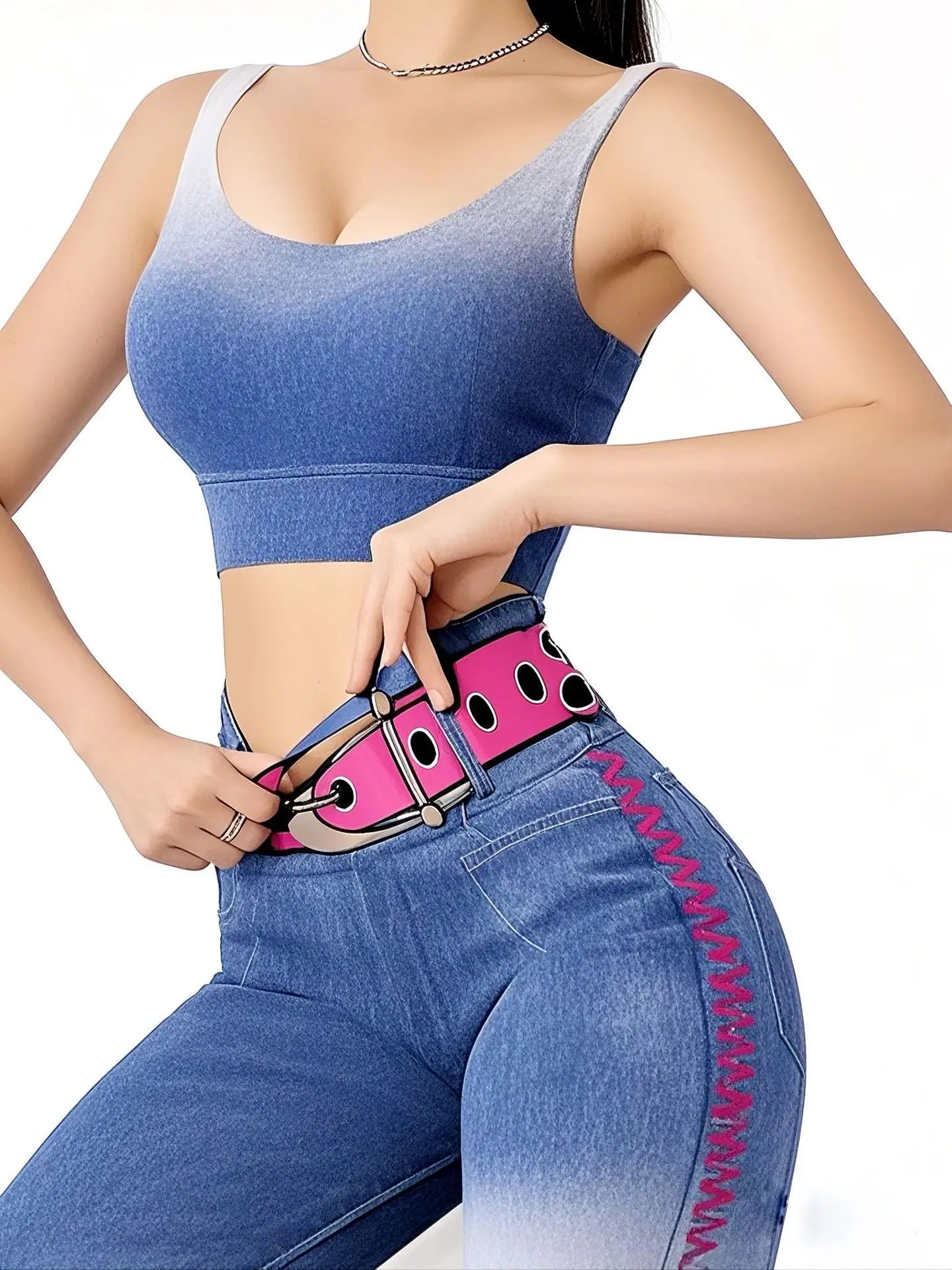 LEOSOXS Digital Printing 2piece Yoga Set Running Sports Gym Cycling Workout Comfortable