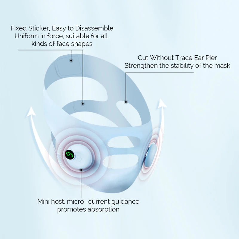 Facial EMS Lifting Machine Chin Cheek Slimming Strap Facial Shaping Massager Double Chin Removal V Line Lift Belt Skin Care Tool