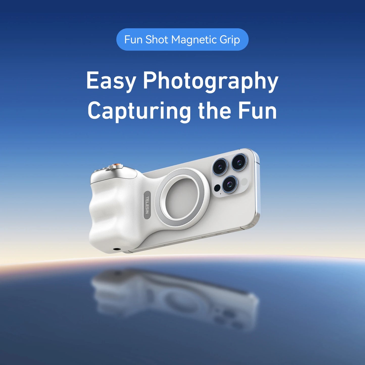 TELESIN Phone Camera Shoot Hand Grip Magnetic Smart Phone Holder Shooting Aid Remote Control Handle