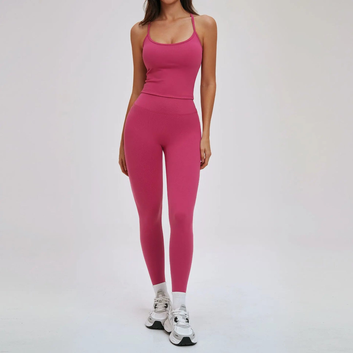 Yoga Set for Women 2026 Beauty Back Tight-Fitting Versatile Yoga Outfit Outdoor Running Sports Set Gym Wear Workout Clothes