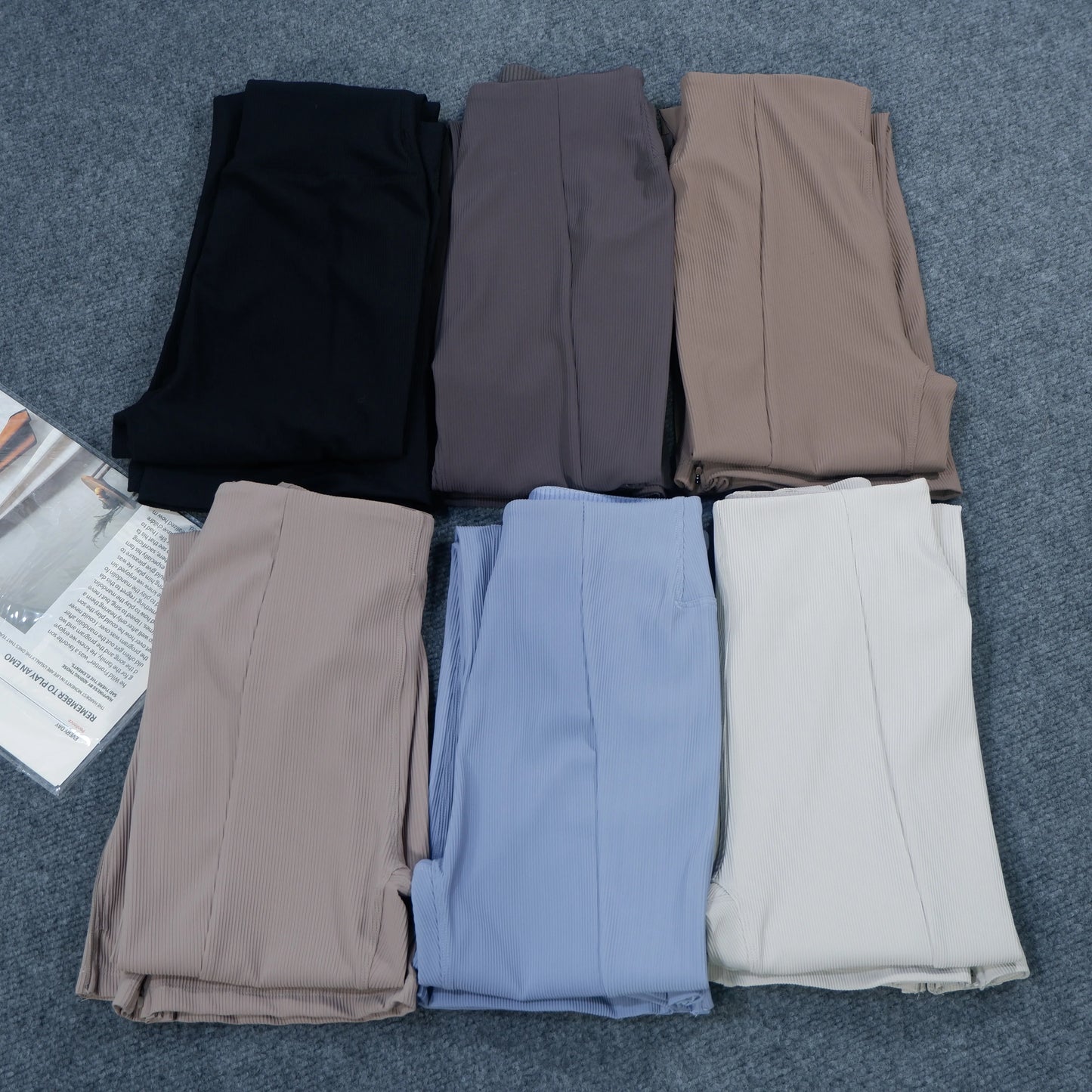 Yoga Pants for Women, High-Waisted, Ribbed, Flared, Comfortable
