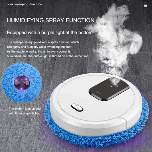 NEW Smart Sweeping and Mop Robot Vacuum Cleaner Dry and Wet Mopping Rechargeable Robot Home Appliance with Humidifying Spray