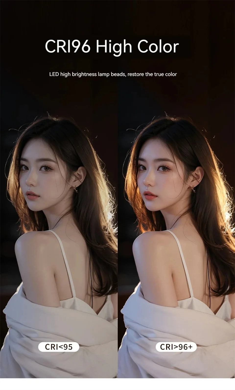 FANGTUOSI New Handheld Ring LED Rechargeable Fill light Portable Mobile Phone Live Photography Desktop Rabbit Cage Selfie Light