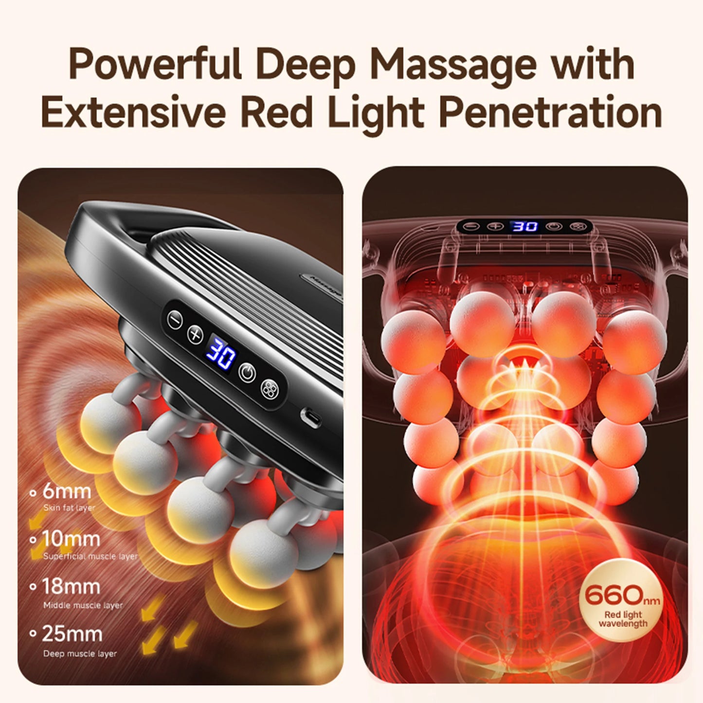 Massager Gun Set Deep Tissue Body Fitness Muscle Electric Relax Massager for Back Shoulders Legs Foot 16 Heads