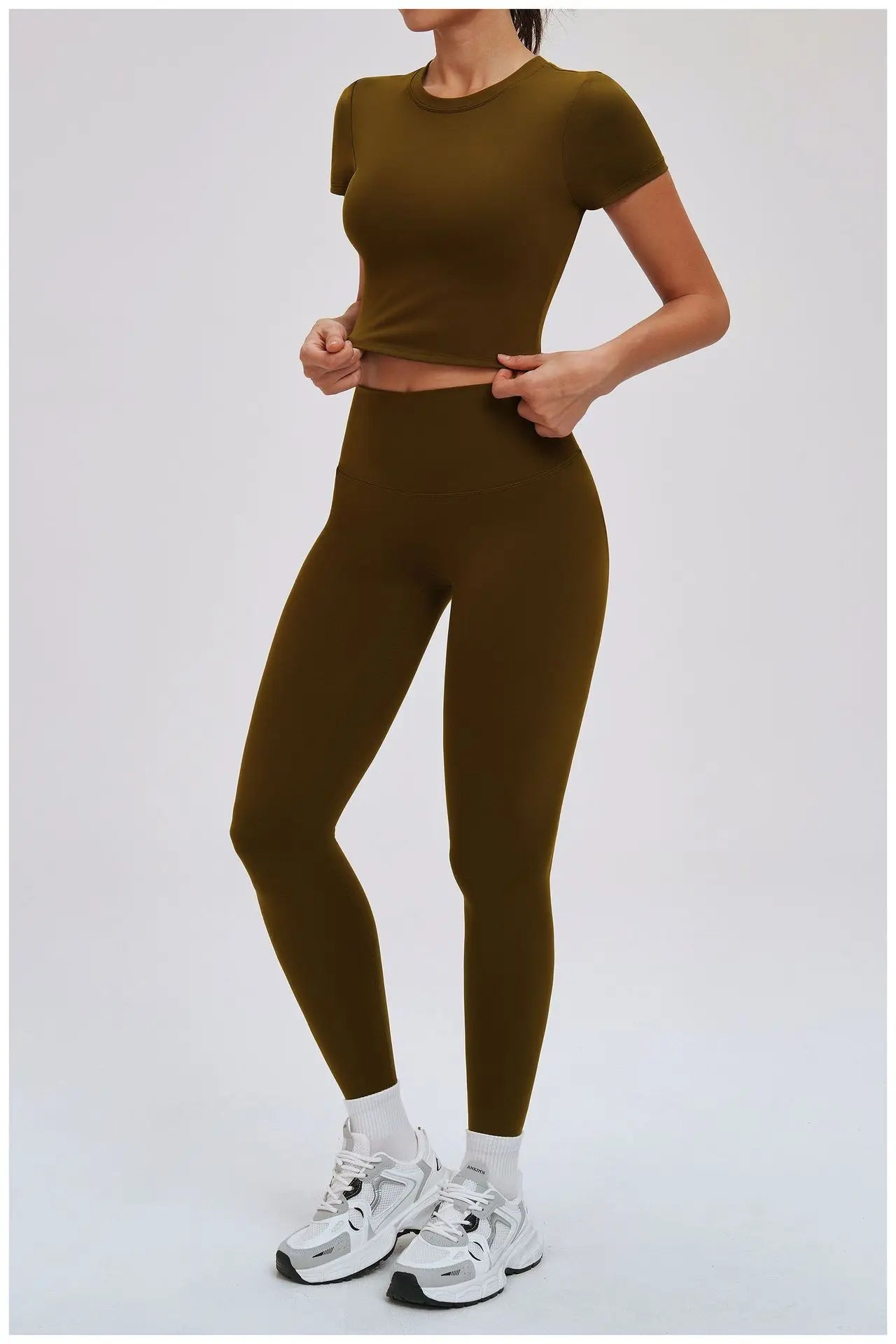 Yoga Set for Women 2026 Beauty Back Tight-Fitting Versatile Yoga Outfit Outdoor Running Sports Set Gym Wear Workout Clothes