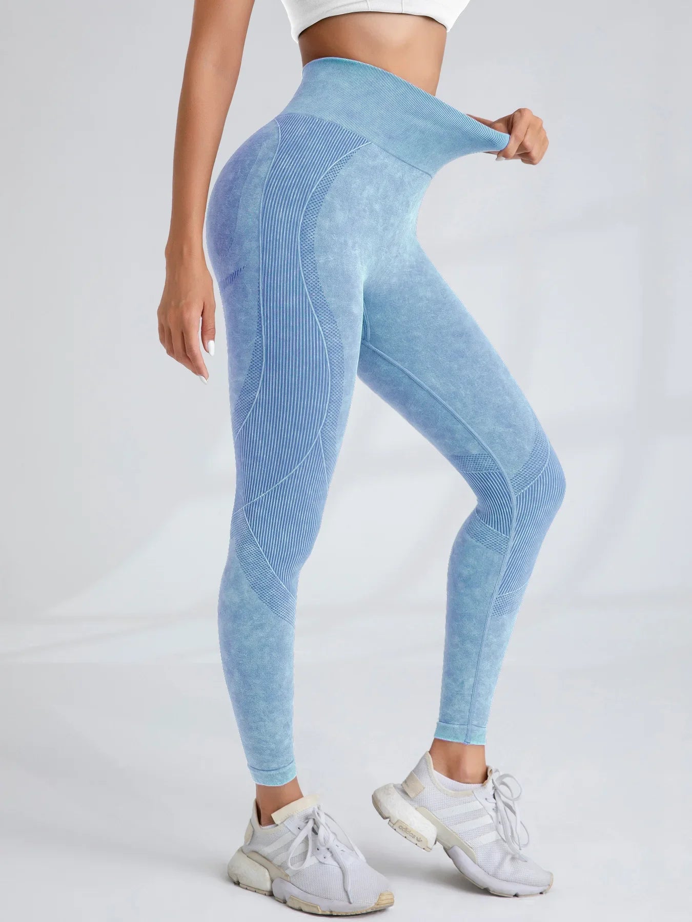 Women Seamless Gym High Waist Yoga Pants Hip Lifting Outdoor Sports Tight Waist