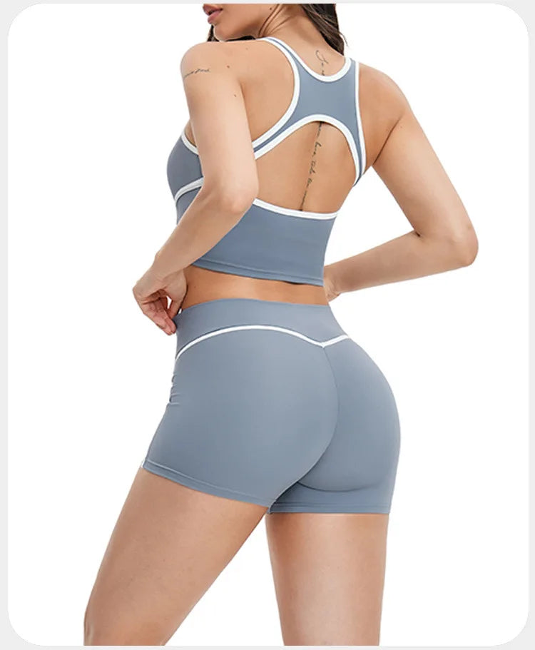 Yoga Set 2 PCS Sports Set Workout Outfits Women's Sportswear Fitness Gym Tracksuit