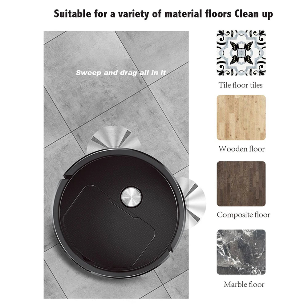 NEW 3 In 1 Smart Sweeping Robot Home Mini Sweeper Sweeping and Vacuuming Wireless Vacuum Cleaner Sweeping Robots For Home Use
