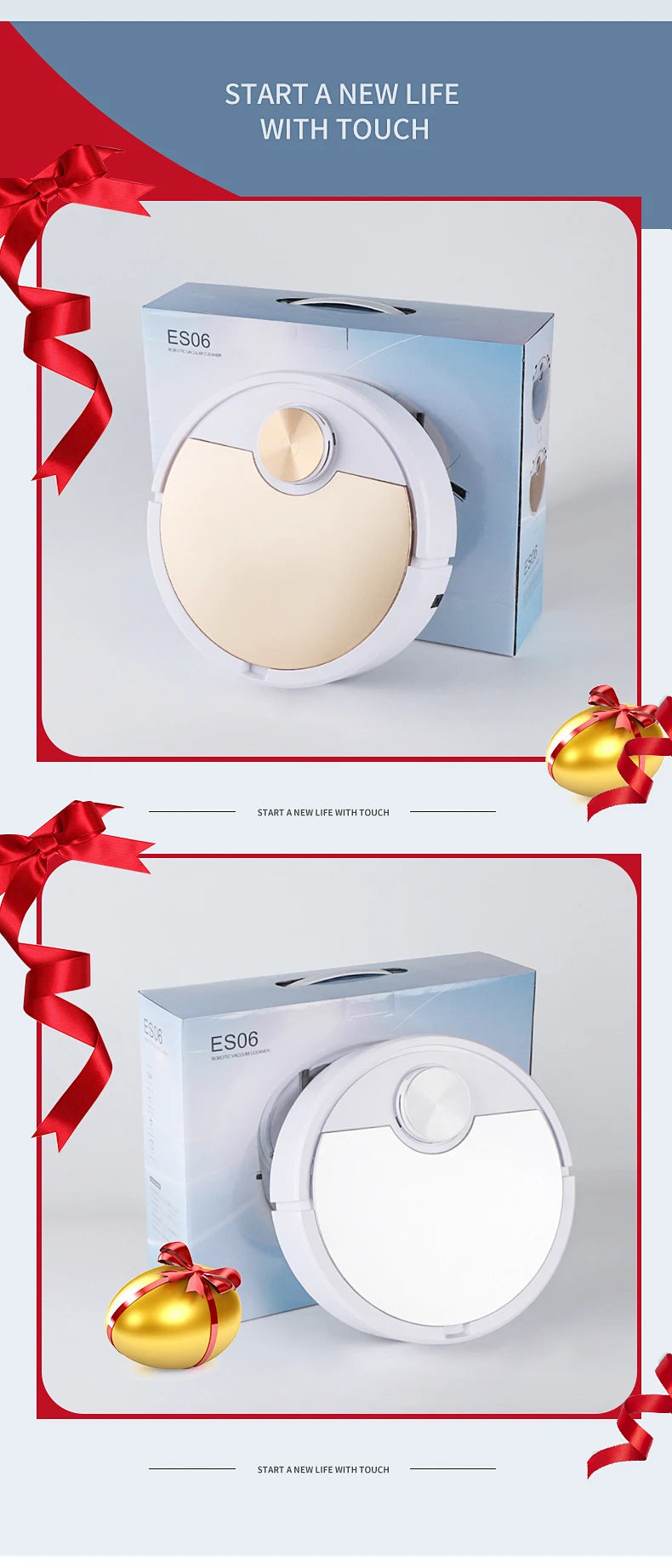 New ES06 Robot Vacuum Cleaner APP Wireless Cleaning Machine Smart Remote Control  Sweeping Floor For Home Vacuum Cleaner