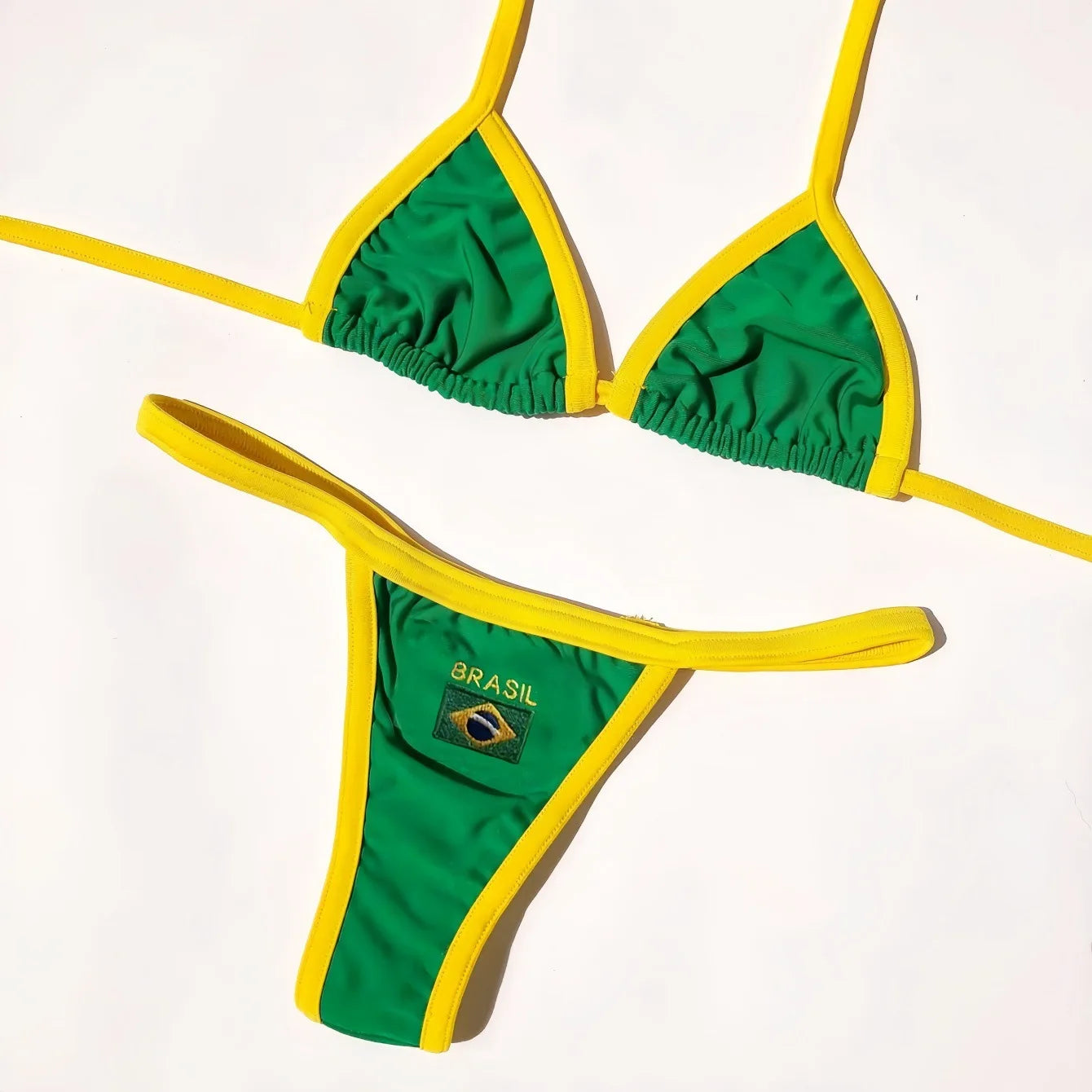 G-string Thong Brazilian Bikini 2026 Women Swimwear Female Swimsuit Two-piece Bikini set Bather Brazil Flag Bathing Suit
