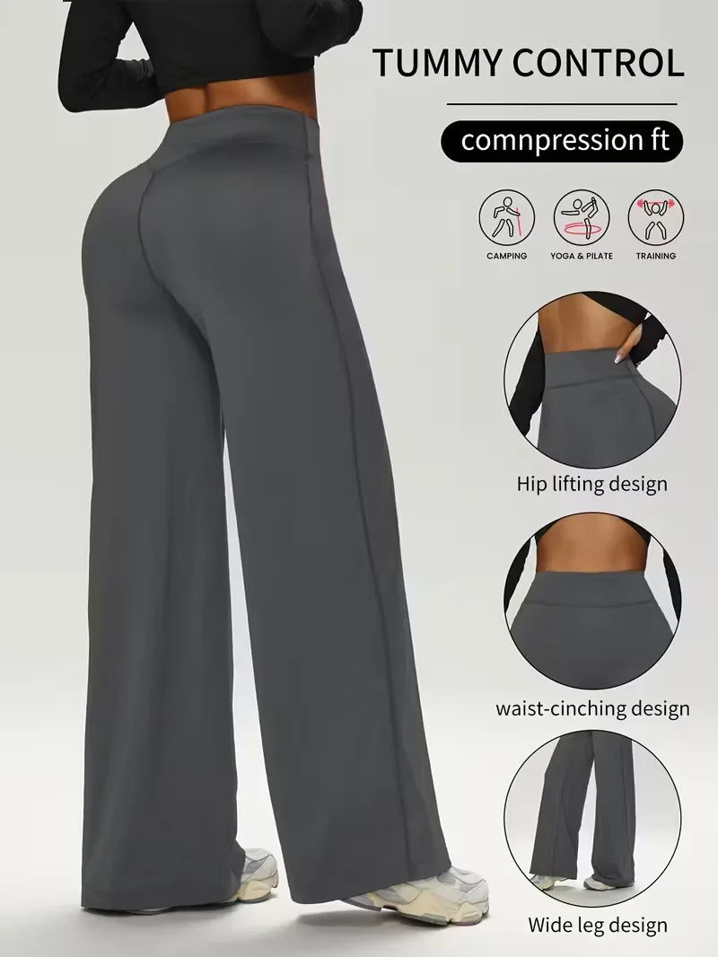 Pilates Straight Yoga Pants Women's New Straight-Leg Hip-Lifting Slimming Fitness Sports Tight-Fitting Fitness Hip-Lifting Pants