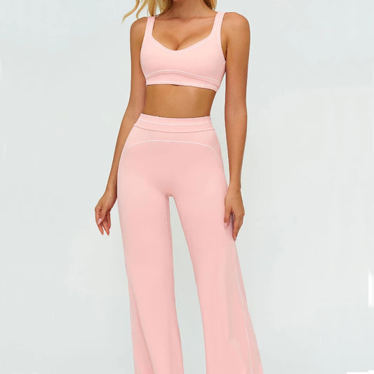 Yoga Set 2 Pieces Women Tracksuit Workout Outfits Fitness Sportswear Gym Clothes High Waist Leggings Sports Bra