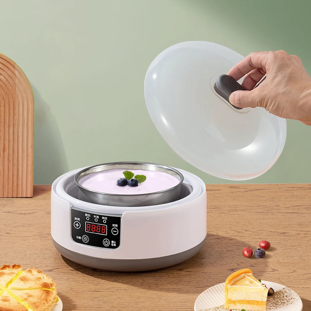 1.2L Electric Yogurt Machine Constant Temperature Multi-Function Yogurt Machine Low Noise Wine Ferment Machine for Home Kitchen