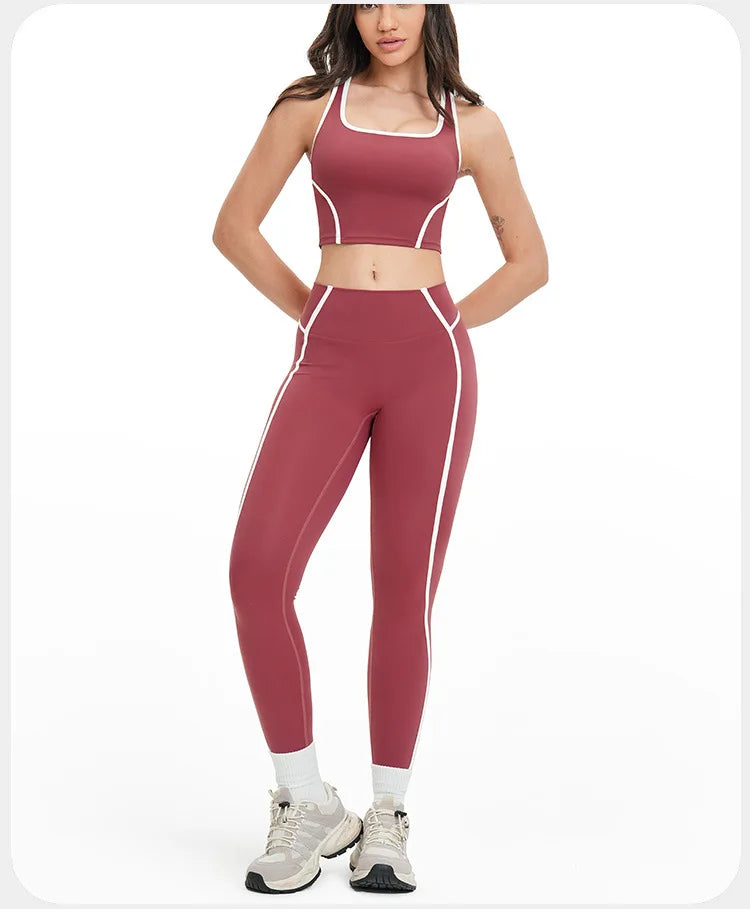 Yoga Set 2 PCS Sports Set Workout Outfits Women's Sportswear Fitness Gym Tracksuit
